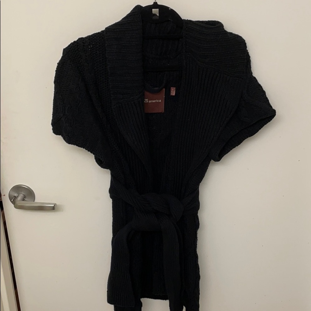 525 America short sleeve chunky sweater